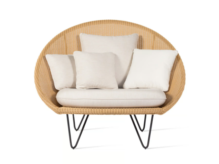 JOE LOUNGE - Lloyd loom armchair with armrests _ Vincent Sheppard